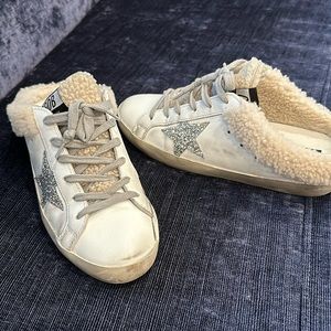 Golden Goose Superstar Shearling Slides Size 39